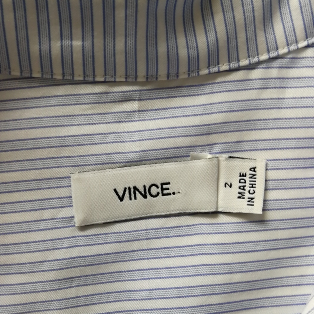 ☀️2XHP☀️VINCE 100% cotton&silk Shirt, US 2 - Picture 3 of 9